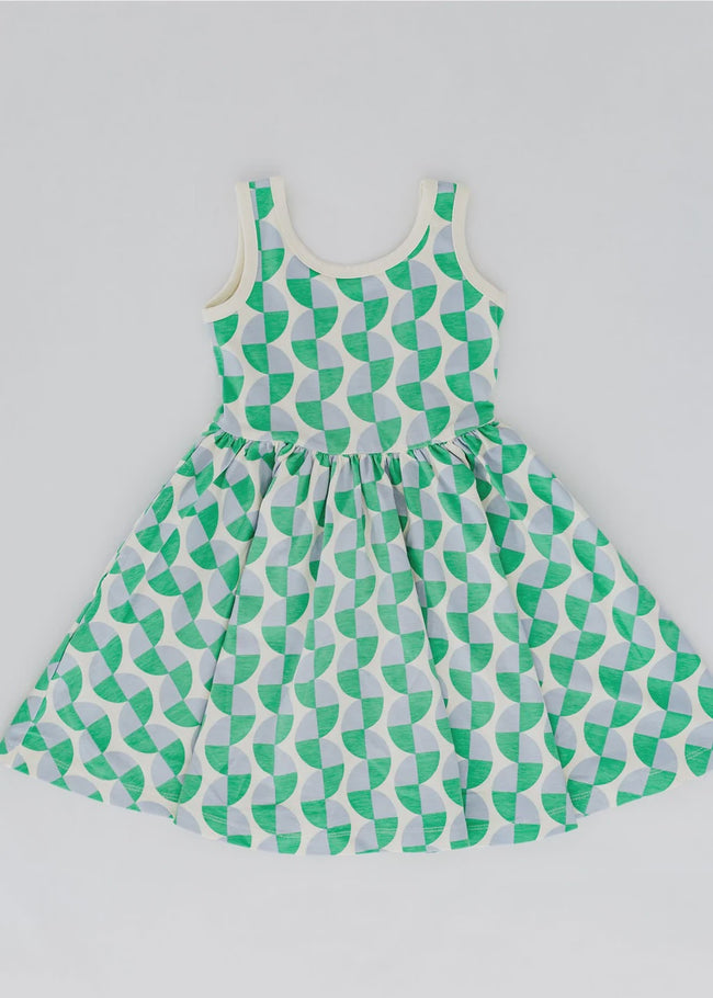 Blue Green Geo Tank Dress