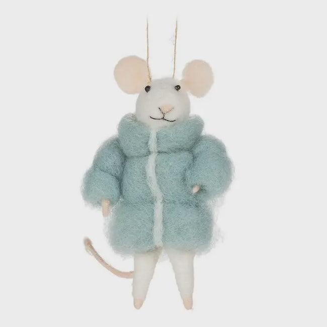 Mouse in Puffy Parka Ornament