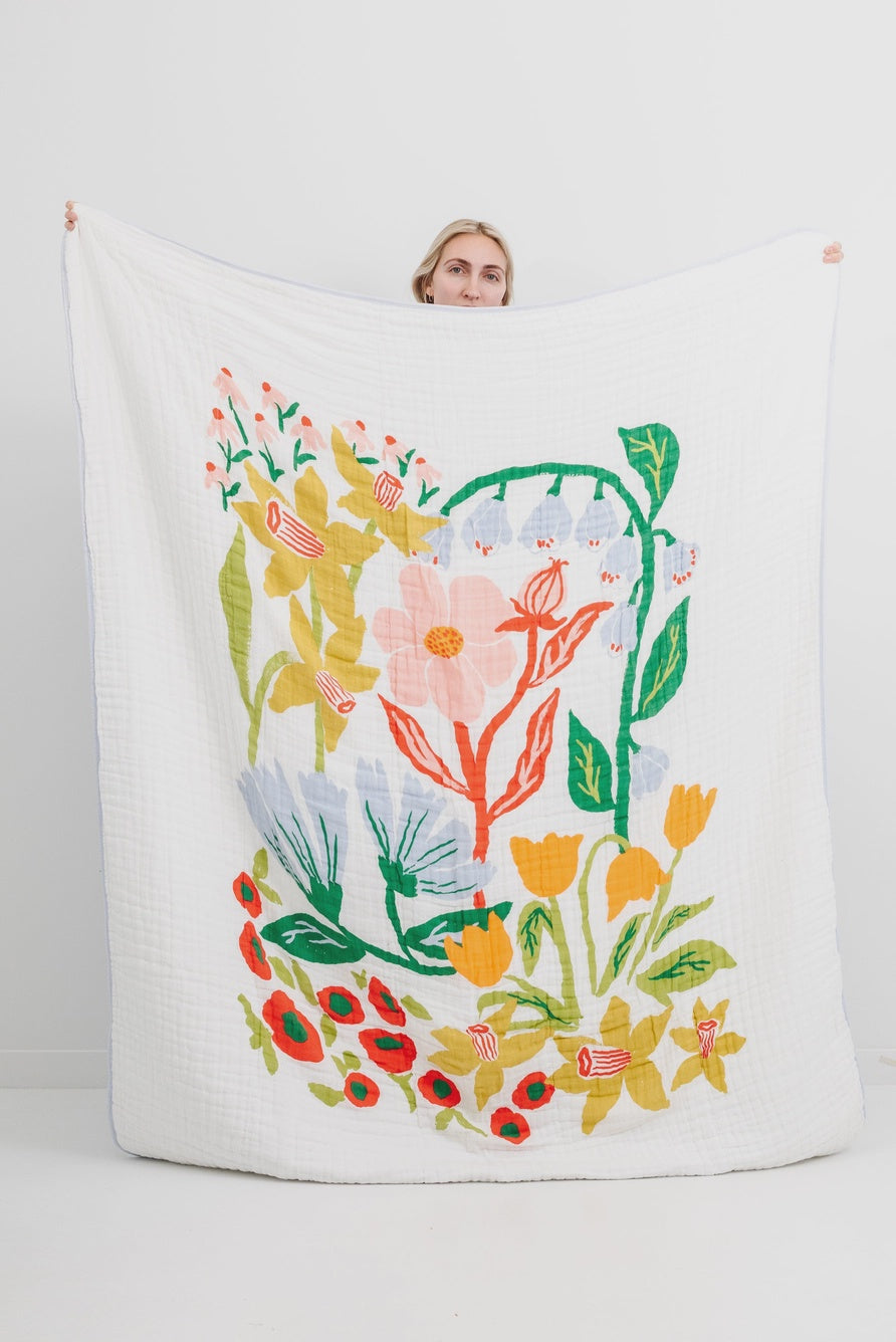 Cottage Garden Trow Blanket