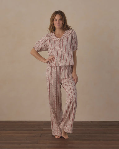 Fair Isle Romper- Ruby