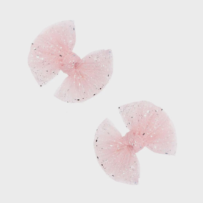 Tulle Bow Clips- Sparkle