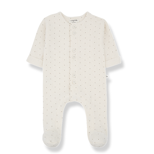 Adrien Jumpsuit with Feet - Ecru