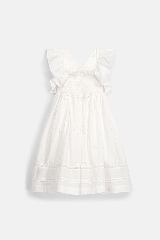 Anaya Dress- Off White Schiffli