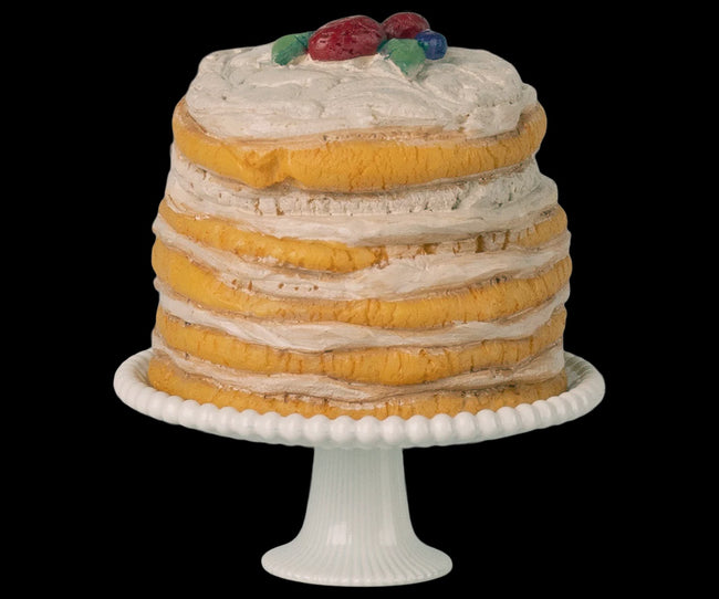 Party cake and cake stand, Mouse - Off white