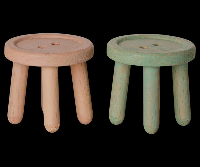 Stool set, Mouse - Light rose/Light mint