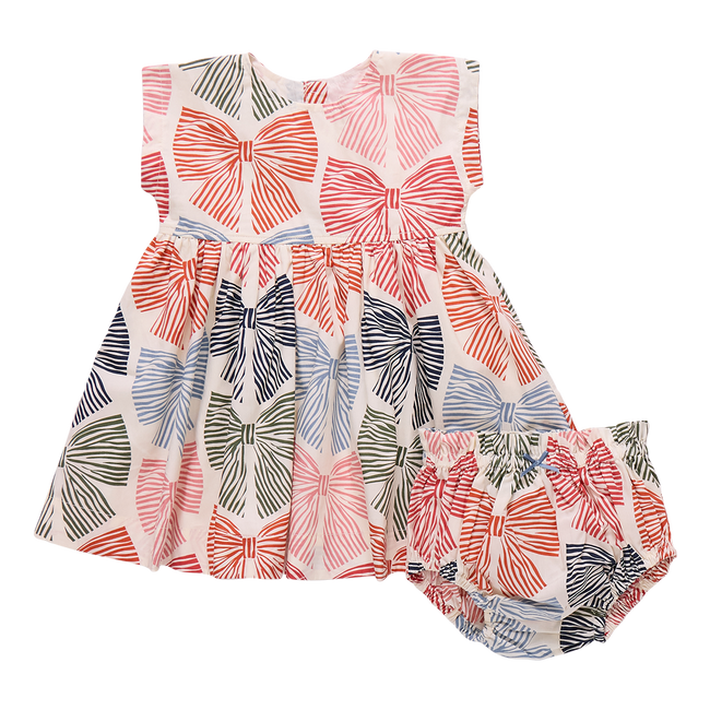 Baby Girls Adaline Dress Set - Multi Stripe Bows
