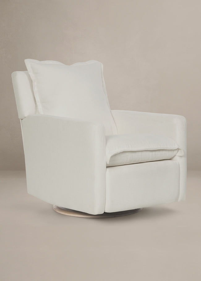 Flynn Power Gliding Recliner w/Sheepskin Cloud Fabric, Wood Base & Delivery Included