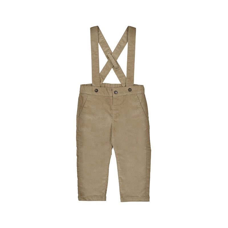 Pants w/Suspenders - Beige