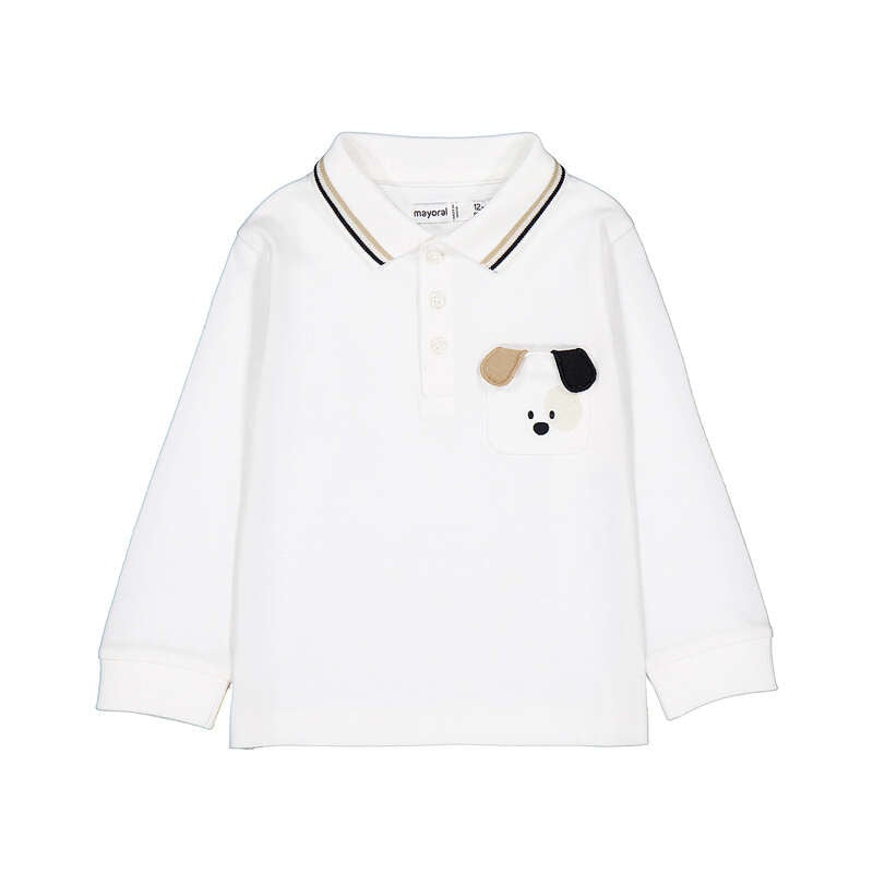 Long Sleeve Puppy Pocket Polo