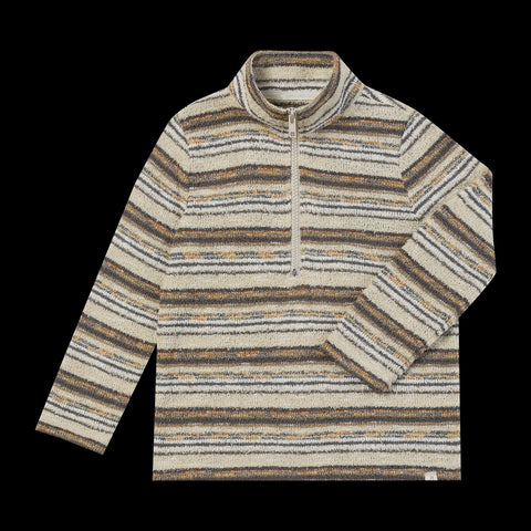 Green Multi Stripe Ribbed Henley