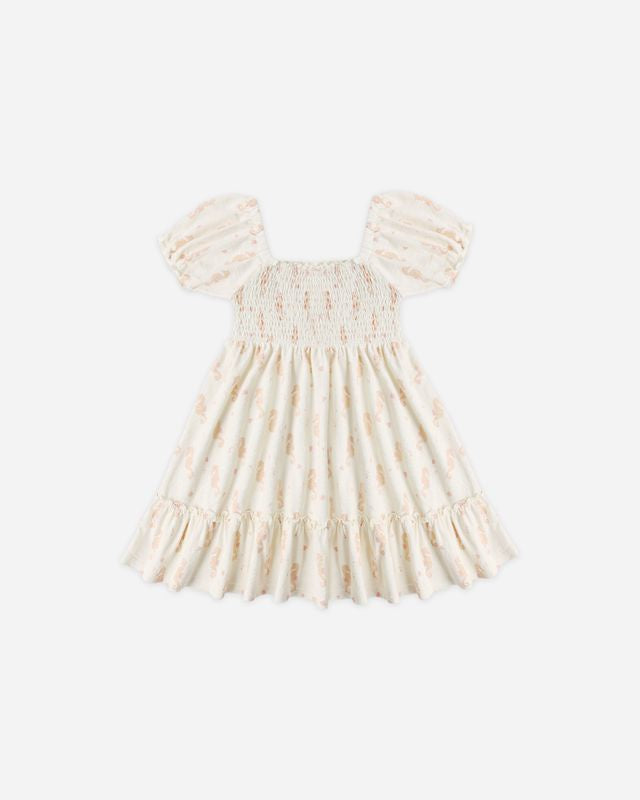 Sage Jersey Dress- Seahorses