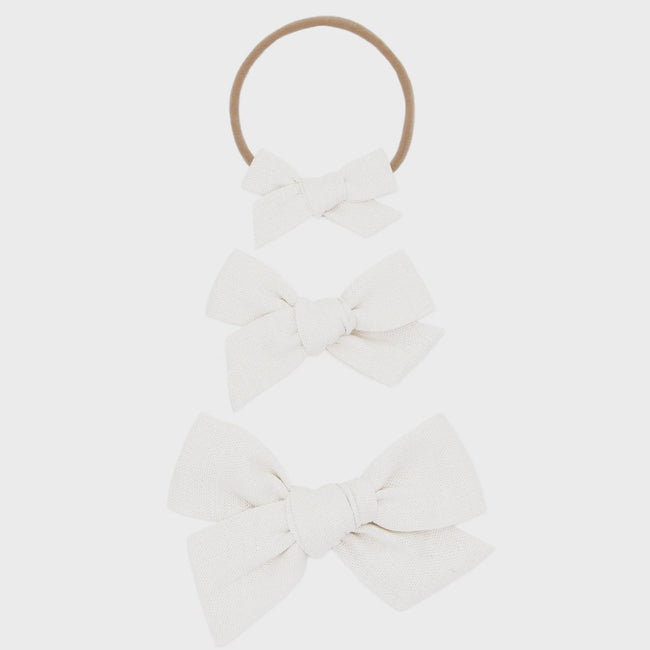 Linen Bow Headband