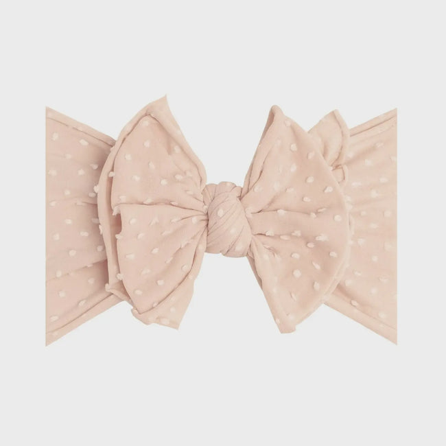 Shabby Dot Fab-Bow-Lous Soft Nylon Headband Bow