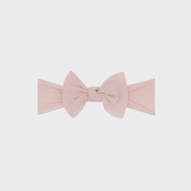 Itty Bitty Knot Small Soft Nylon Bow Headband