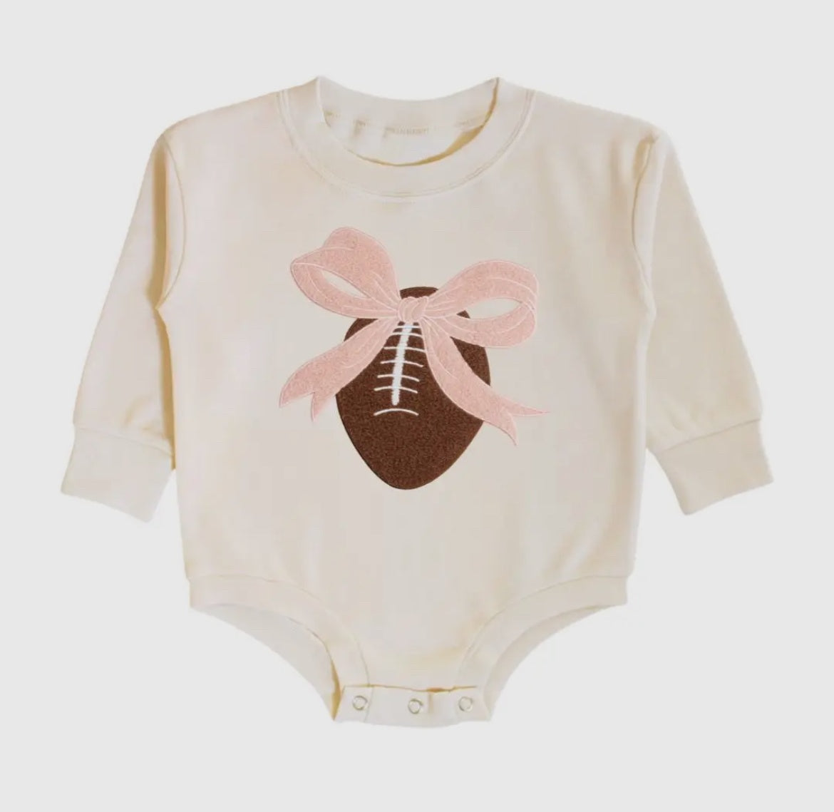 Coquette Football Patch Long Sleeve Romper