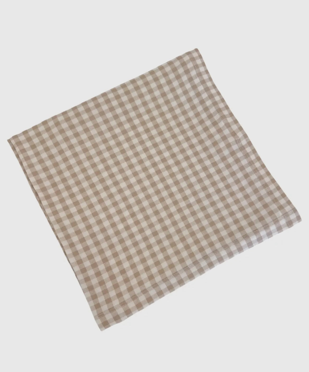 Stretch Swaddle Blanket - Tan Gingham