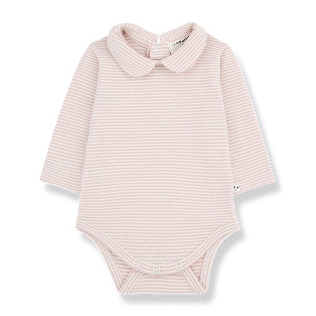 Lourdes Striped Collar Onesie