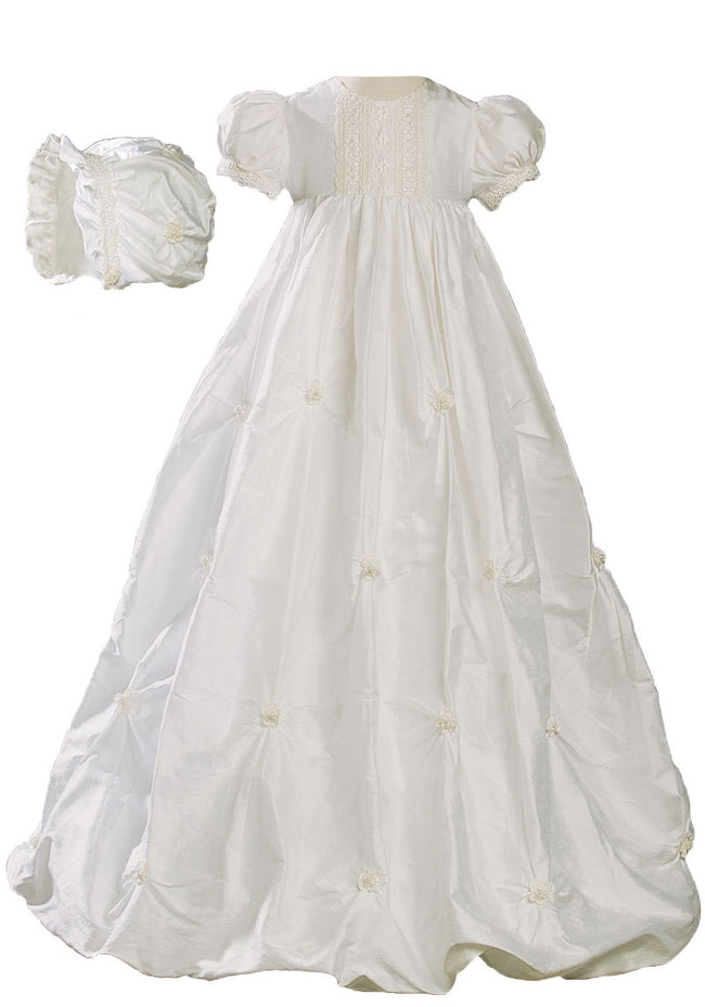 33″ Silk Bubble Christening Baptism Gown