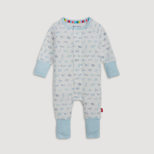 Magnetic Convertible Coverall- Airplanes