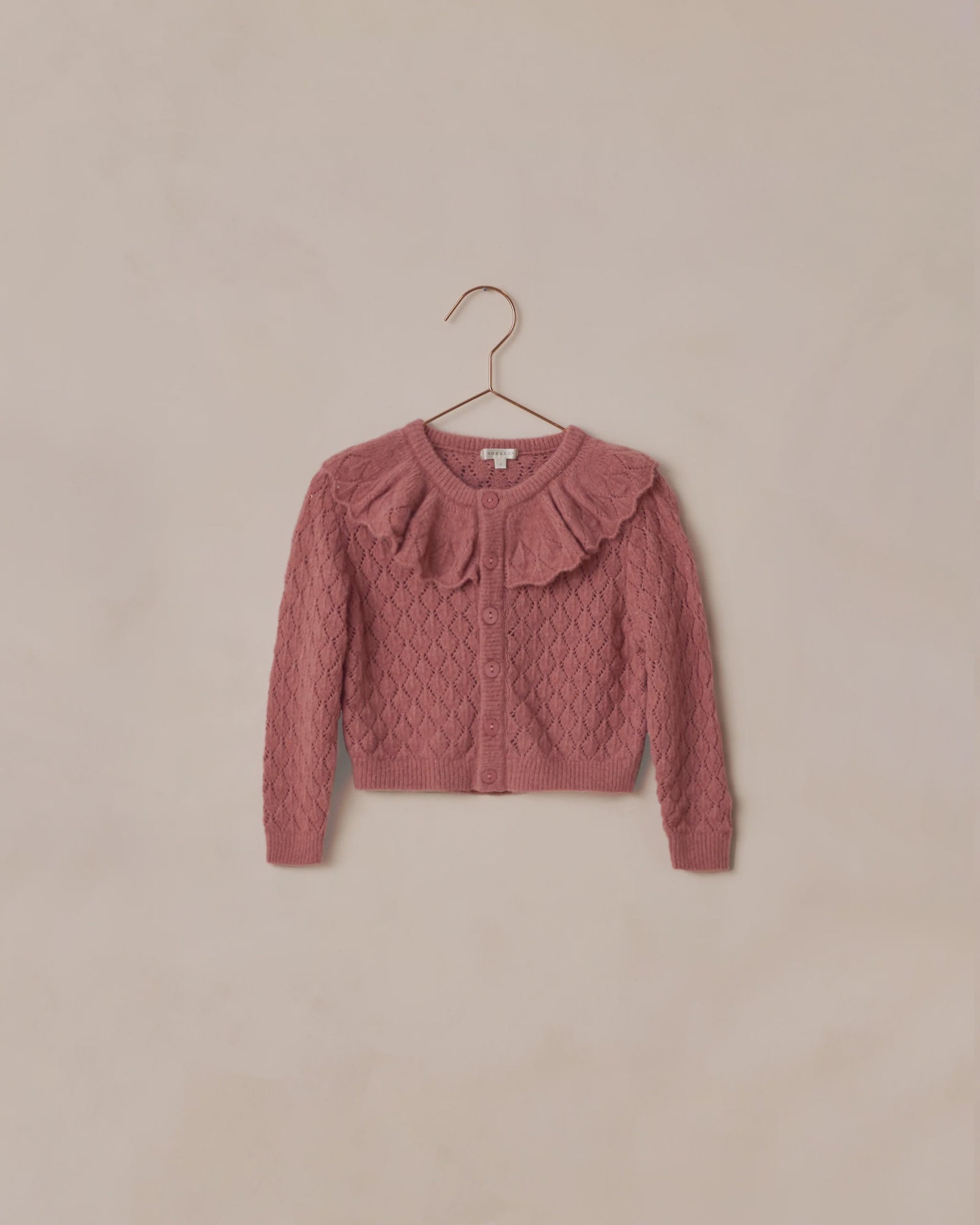 Ruffle Cardigan - Raspberry