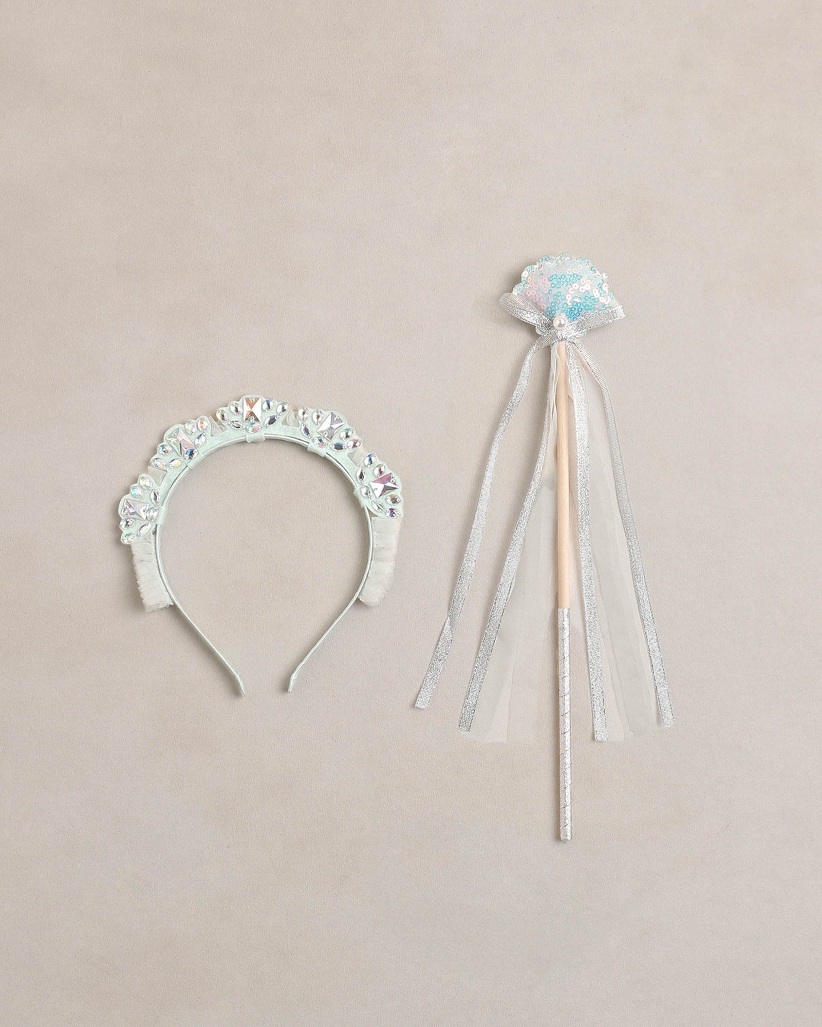 Mermaid Crown & Wand- Mist