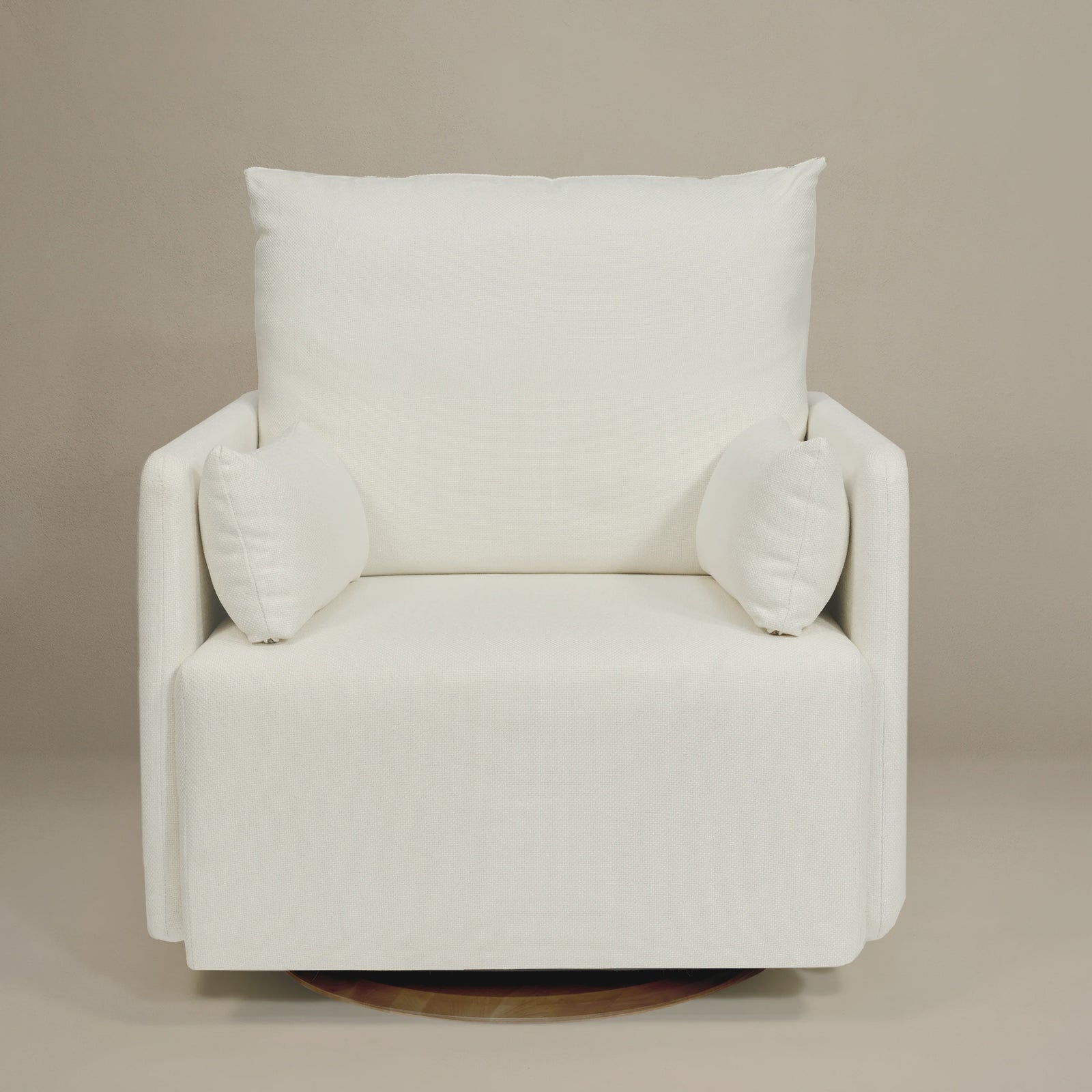 Ollie Power Glider w/ Boucle Fabric & Wood Base, Delivery Included
