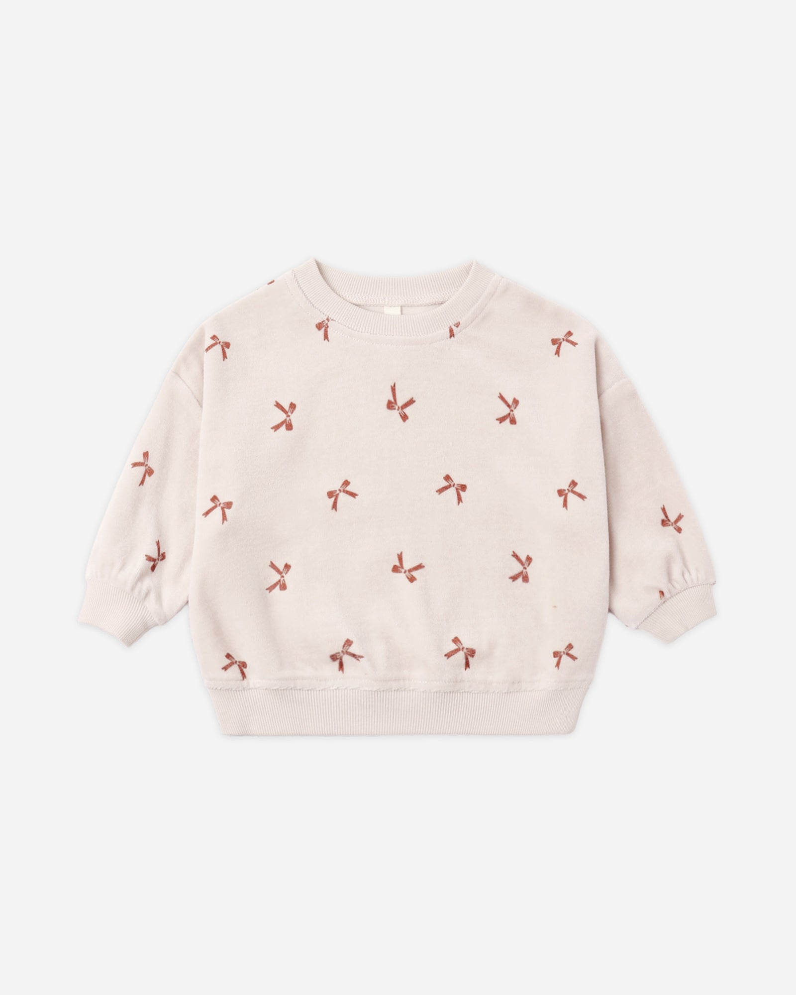 Velour Relaxed Set- Red Bows