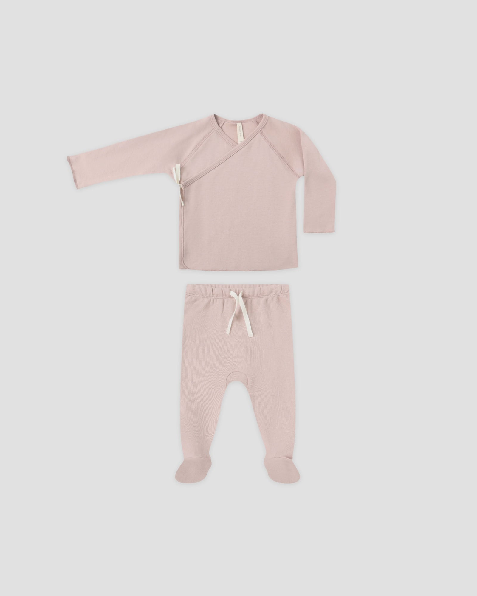 Girl's Wrap Top + Footed Pant Set