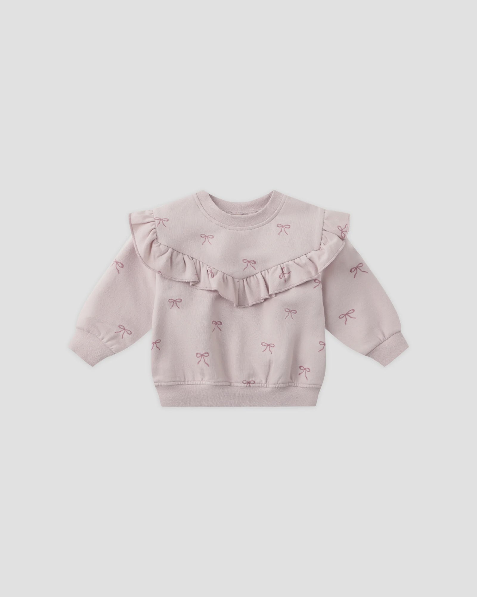 Ruffle Fleece Sweatshirt - Bows