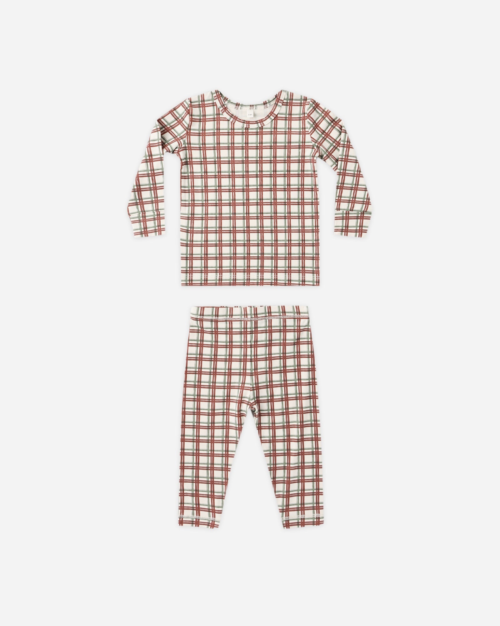 Bamboo Pajama Set- Redwood Check
