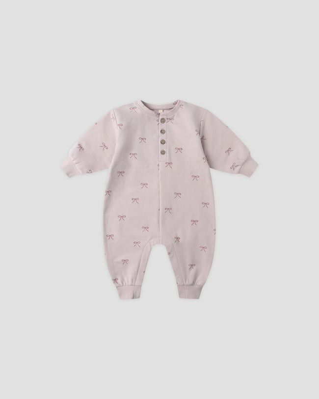 Relaxed Fleece Jumpsuit - Bows