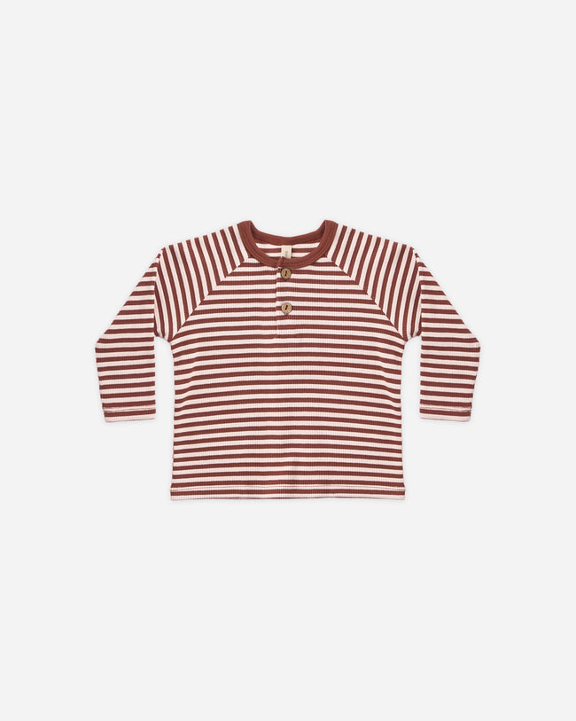 Henley Knit Set- Candy Stripe