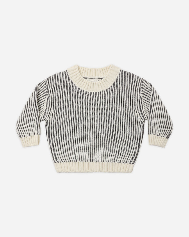 Relaxed Knit Sweater- Midnight