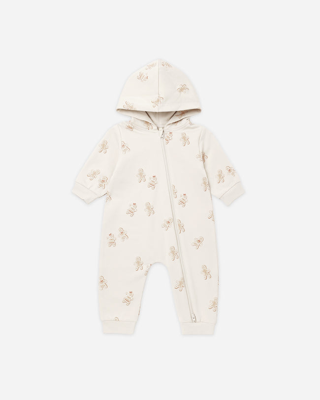 Hooded Jumpsuit- Gingerbread