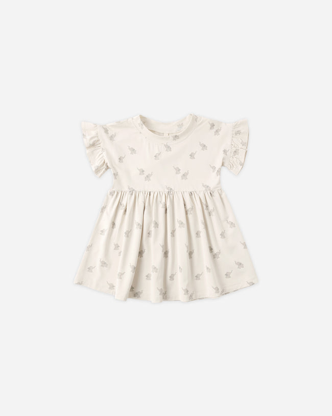 Bamboo Babydoll Dress- Elephants
