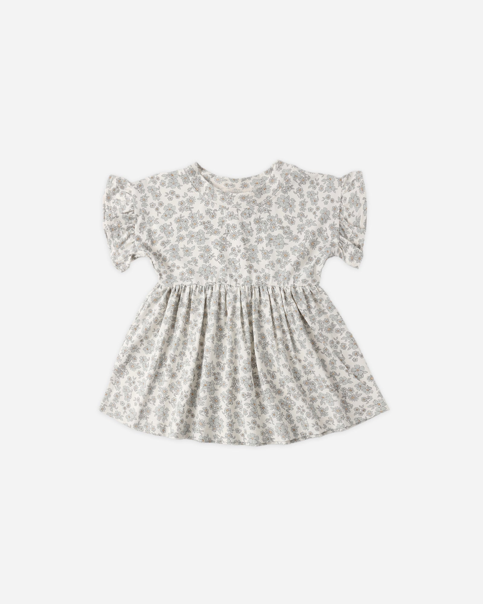 Bamboo Babydoll Dress- Blue Floral