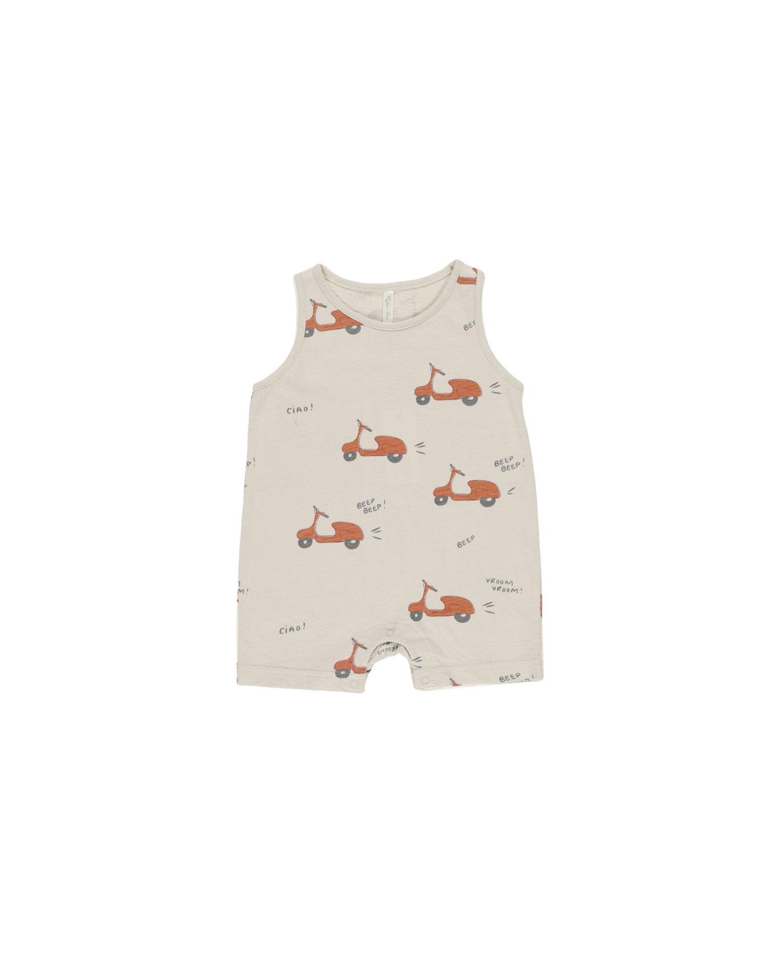 Sleeveless One-Piece Romper - Moped
