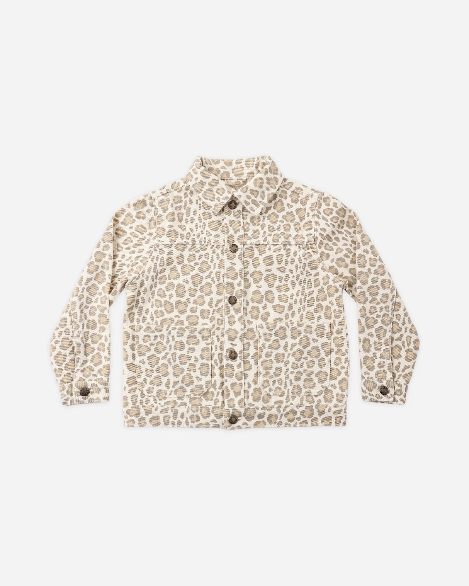 Denim Coat- Leopard