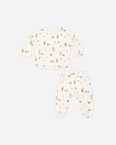 Raglan Jumpsuit- Santa