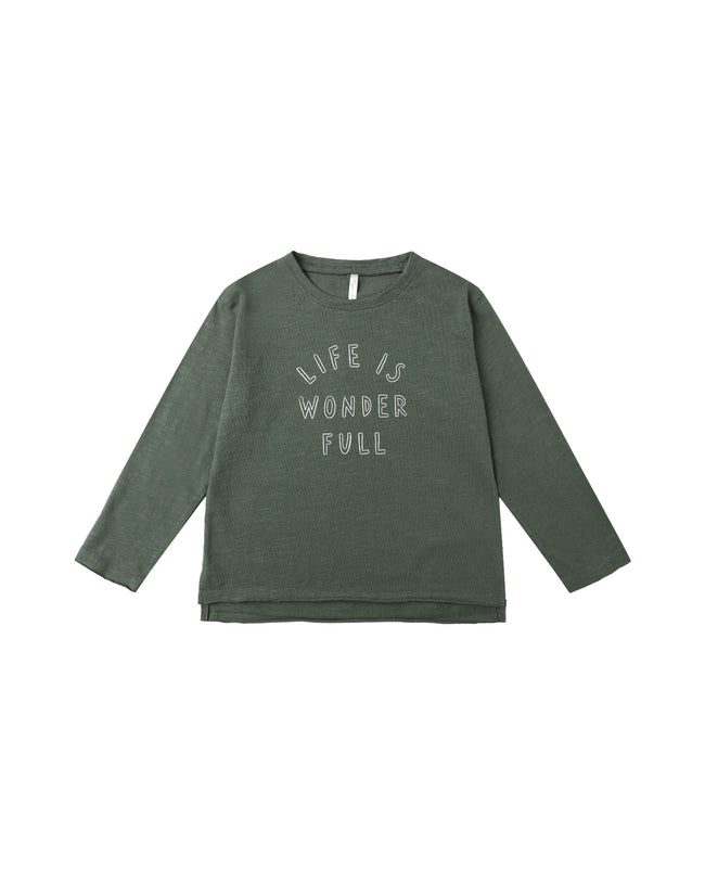 Raw Edge L/S Tee - Life is Wonder Full
