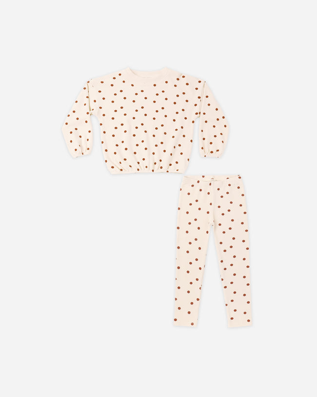 Spongey Knit Set- Ruby Dot