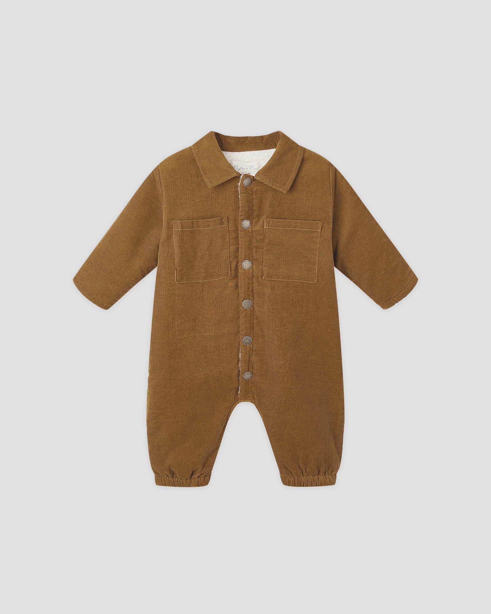 Cord Baby Jumpsuit - Golden