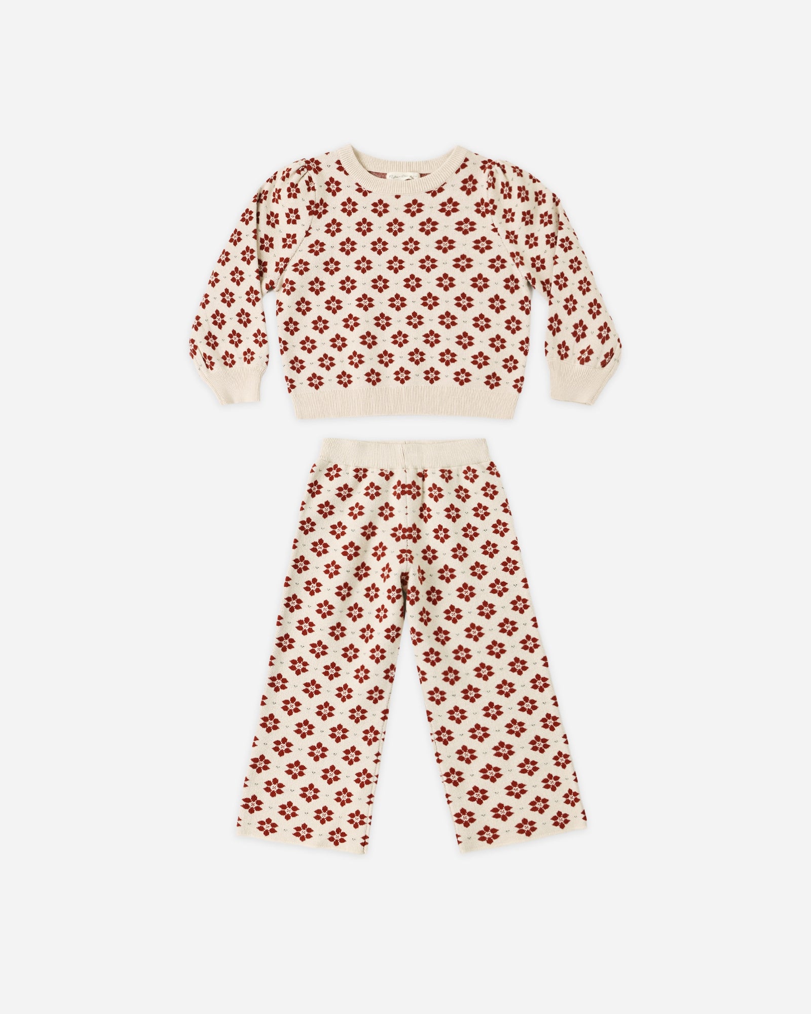 Jacquard Knit Set- Poinsettia