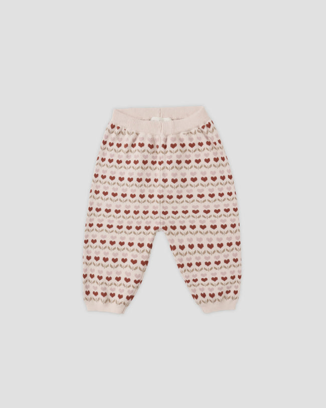 Knit Pant - Ruby Hearts