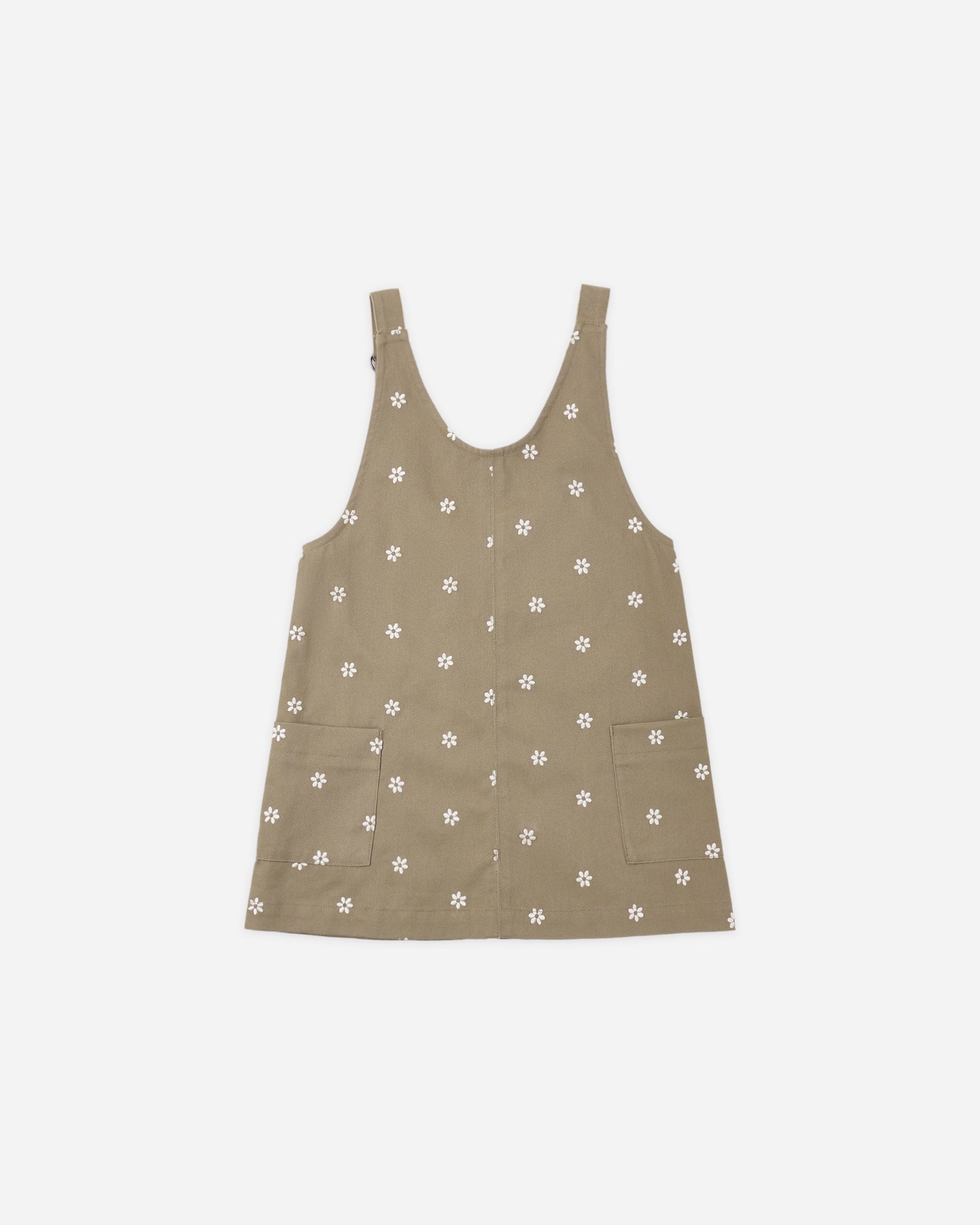 V-Neck Overall Dress- Daisies
