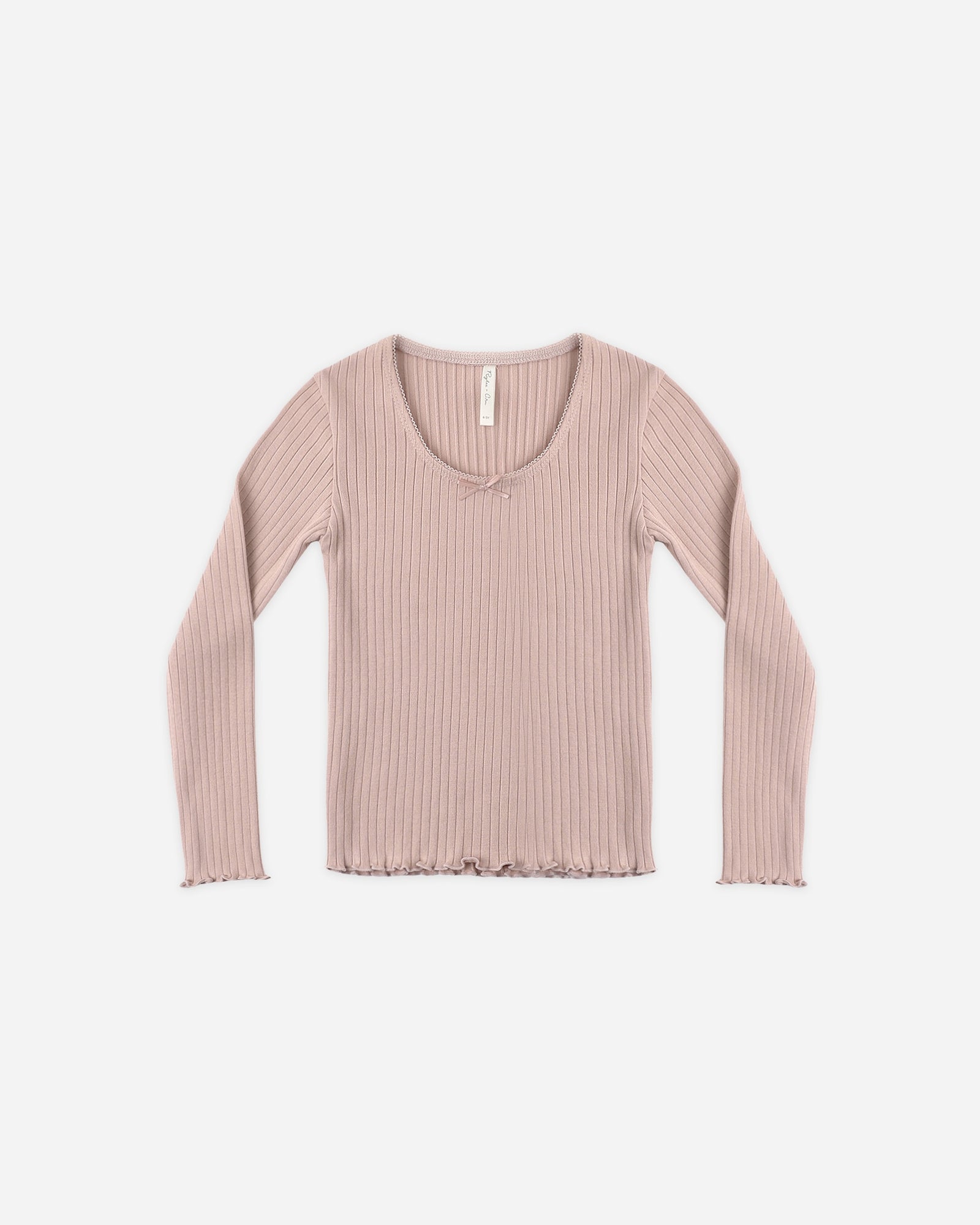 Ribbed Long Sleeve- Rosewood