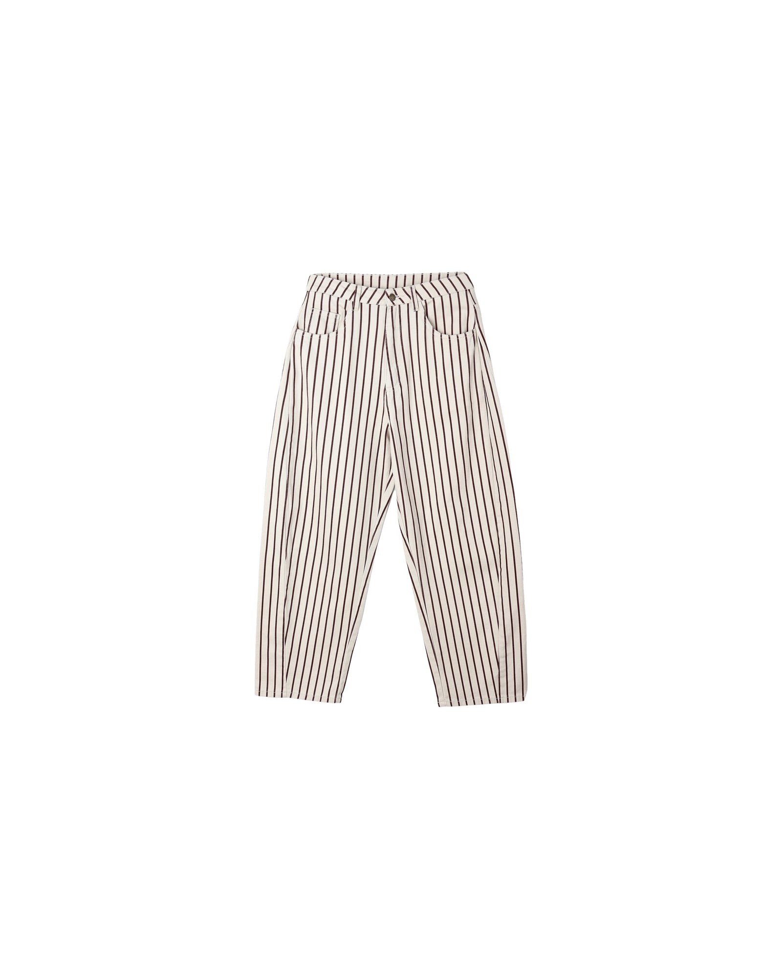 Barrel Pant - Burgundy Pinstripe