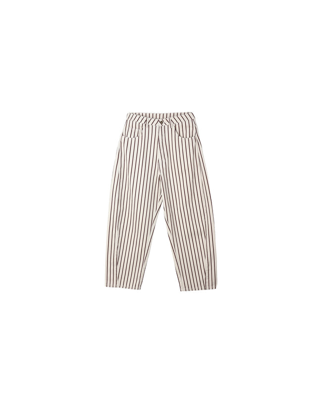 Barrel Pant - Burgundy Pinstripe