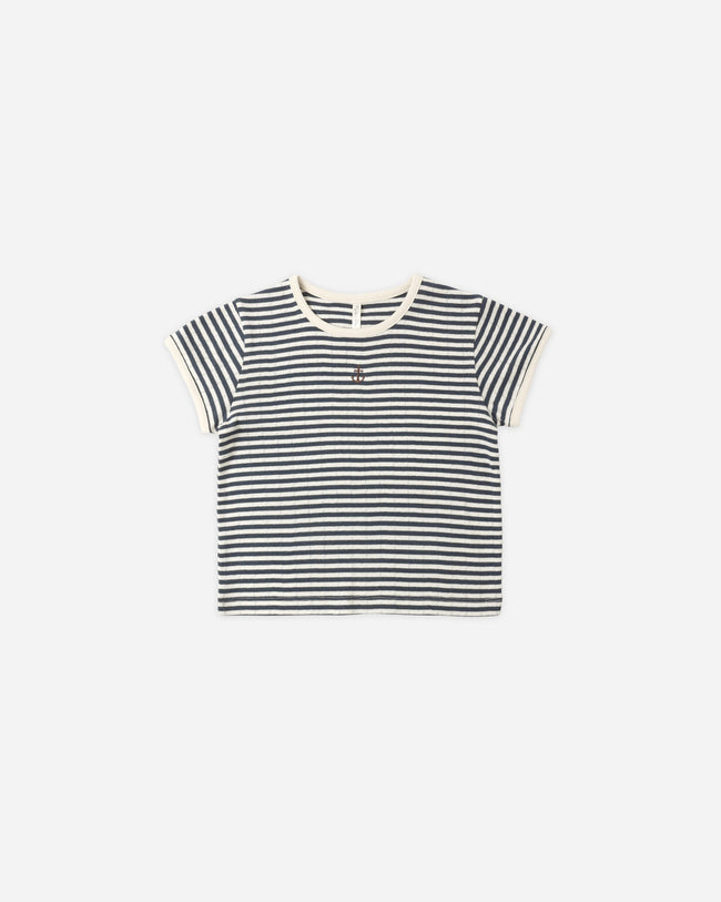 Pointelle Set- Navy Stripe