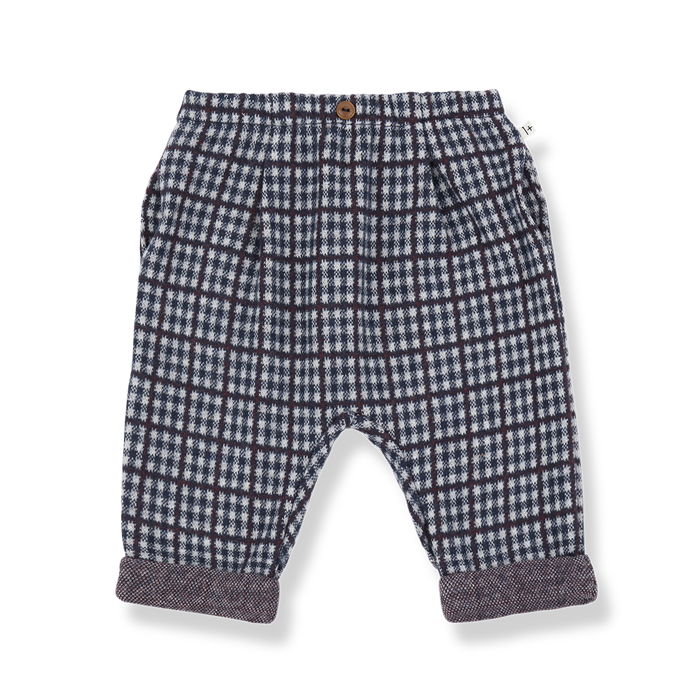 Simon Plaid Pant - Dark Blue